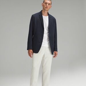 Lululemon Men's Navy New Venture Front  Blazer with snap buttons